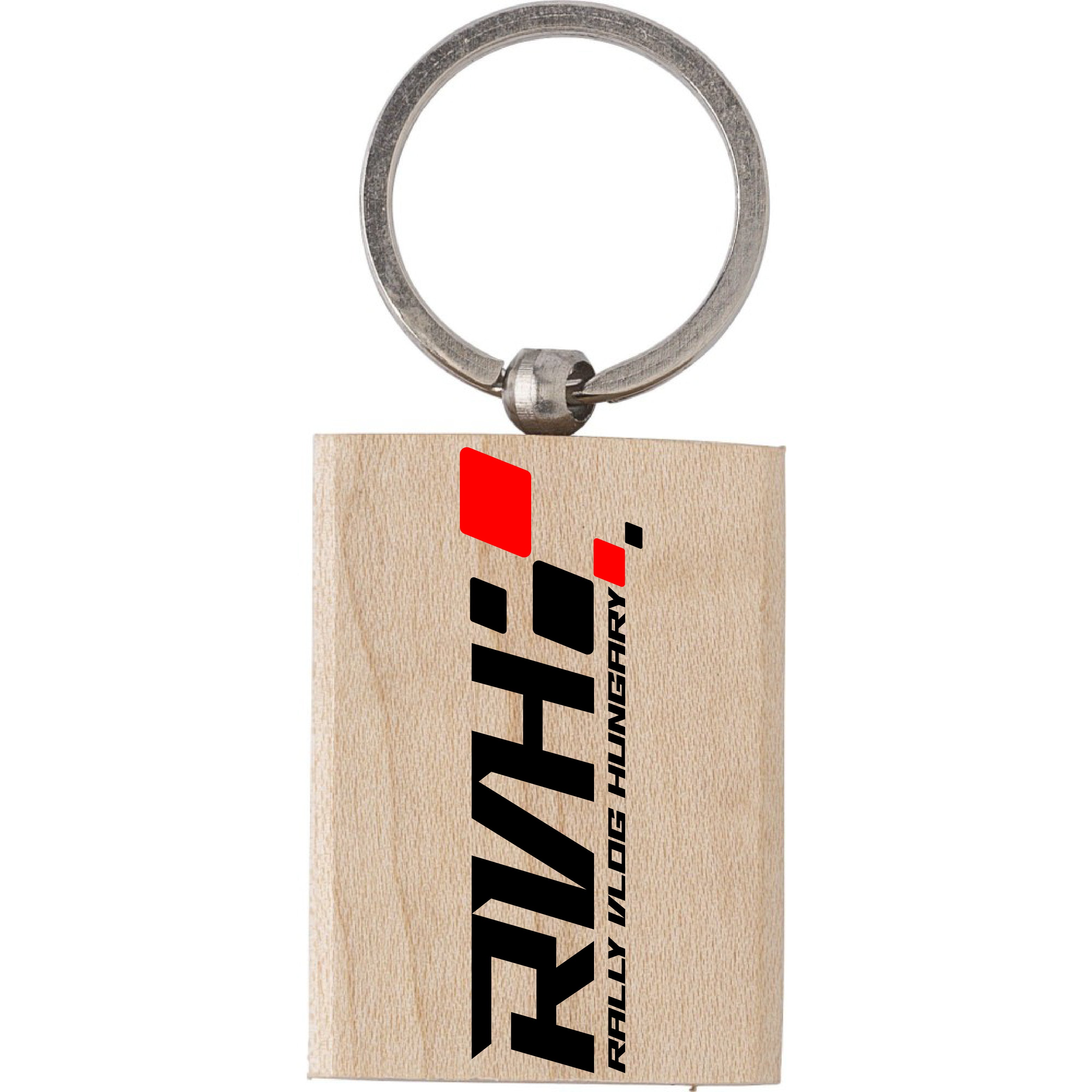 Fából készült, téglalap alakú kulcstartó